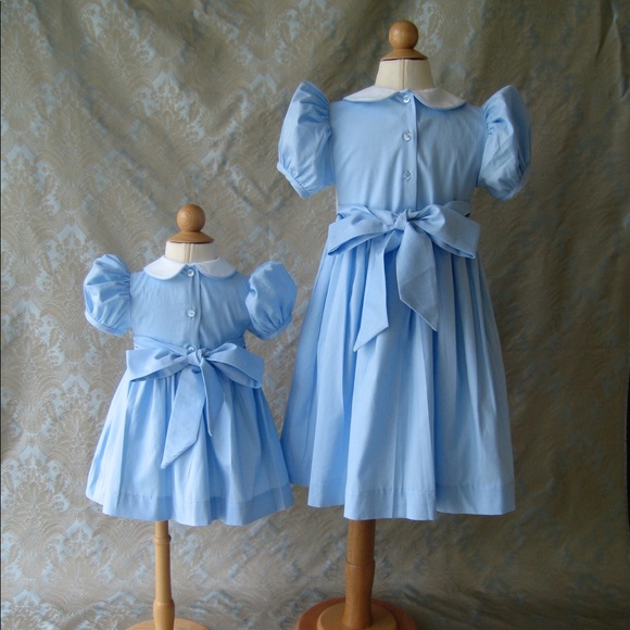 Anchor Smocked Dress 100% Cotton Nautical Spring - Picture 4 of 7